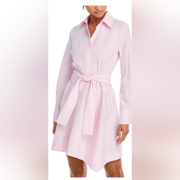 Derek Lam 10 Crosby Flora Asymmetric Shirt Dress Sz 2 - Picture 1 of 11